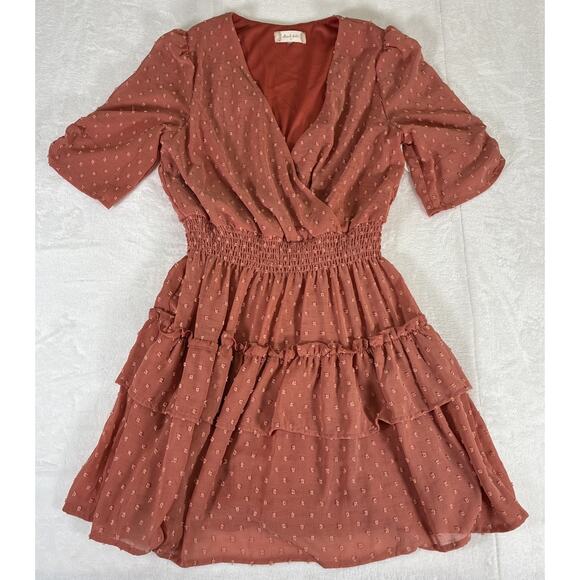 Altar'd State Dresses & Skirts - NWT Altar’d State Small Terracotta Smocked Mini Dress Benefits Charity